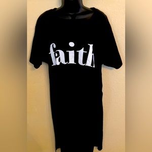 emi shirt dress, black , long splits on both sides